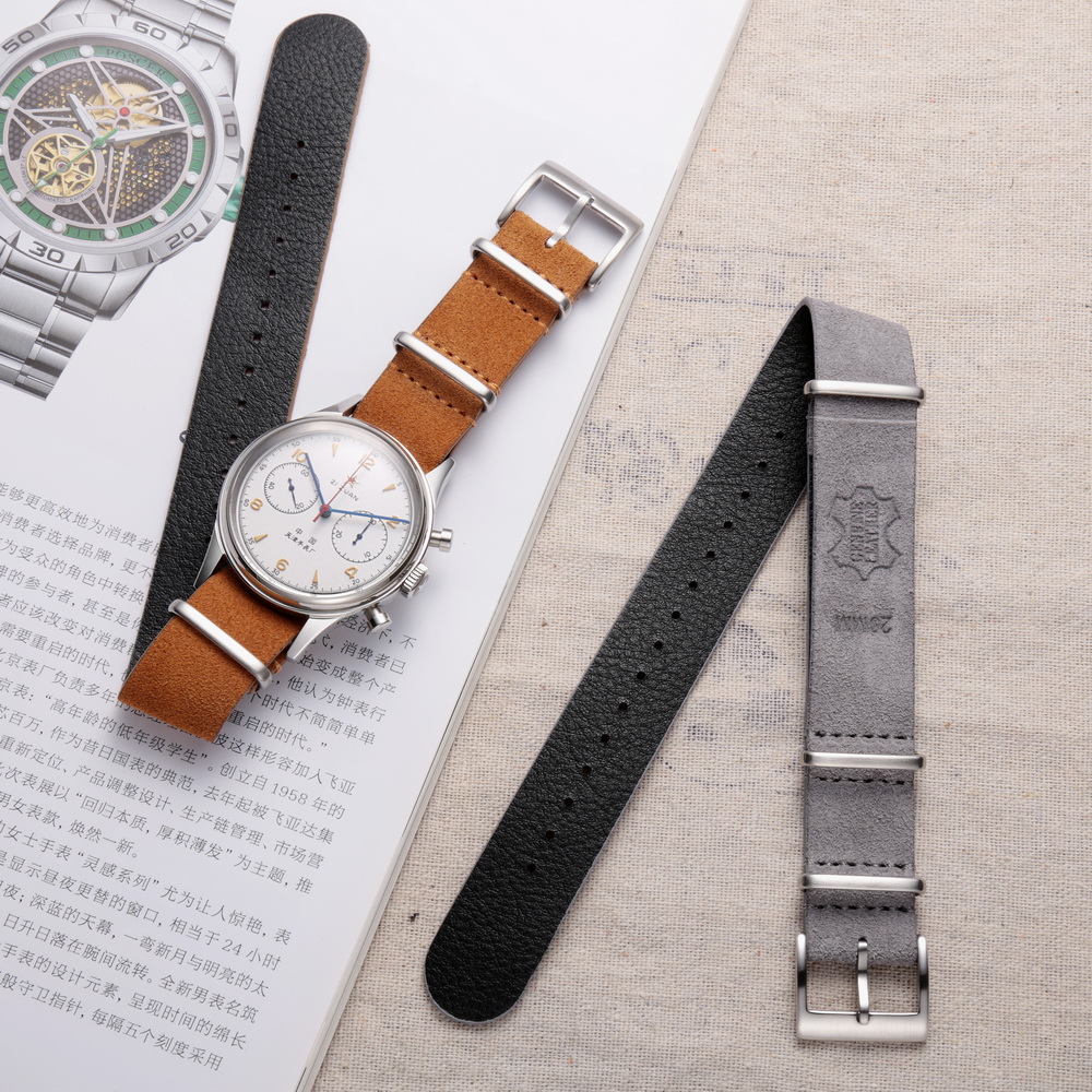 Suede Strap Watch - HEMSUT-정품 가죽 시계 밴드 스웨이드 원피스