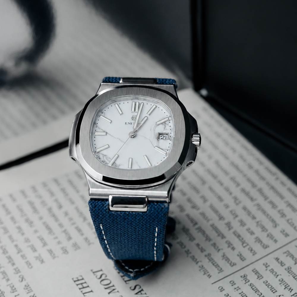 ENITON 38mm 스톤 다이얼 컴포지트 니트 스트랩 - Canvas Strap Watch 리뷰 및 가격