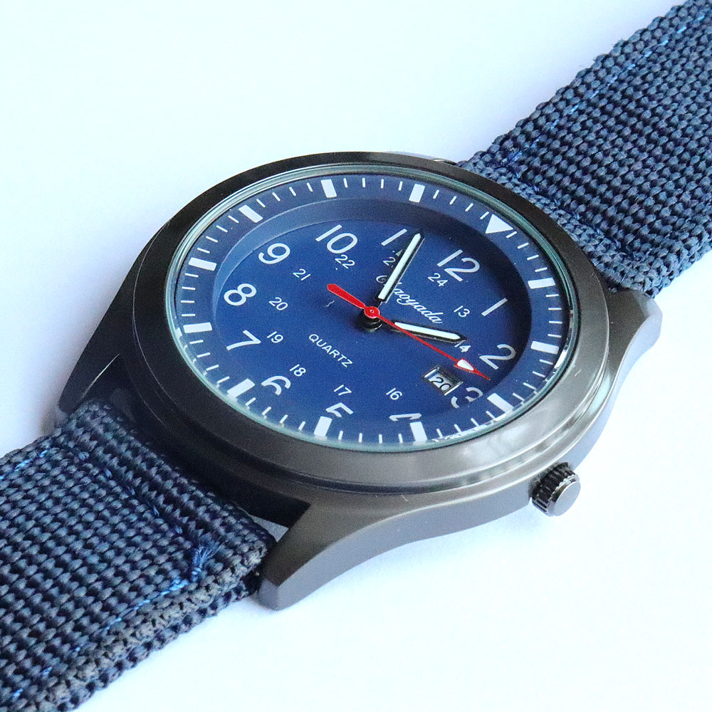 럭셔리 남성용 쿼츠 시계 스포츠 캐주얼 군대 디자인 나 - Canvas Strap Watch 리뷰 및 가격
